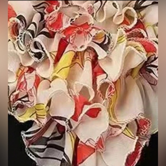 ✨NEW✨ Flower Floral Ruffle Neck Scarf - Multicolor - Picture 3 of 4